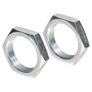 DIN 431 Rohrmuttern Form B zölliges Rohrgewinde G einseitige Gewindeansenkung Stahl 14 H verzinkt BG 1/2 SW32 50 Stück