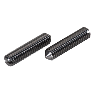 DIN 553 Gewindestifte Schlitz Spitze Stahl 14 H blank M 6x12 1000 Stück