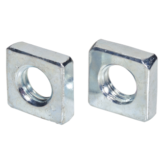 DIN 562 Vierkantmuttern niedrige Form Stahl verzinkt M 10 100 Stück