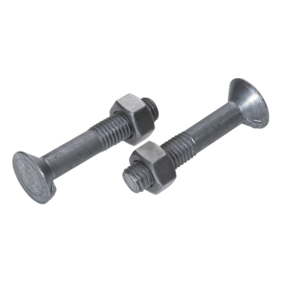 DIN 604 Senkschrauben Mu mit Nase Stahl blank inkl. Mutter M 16x75 25 Stück