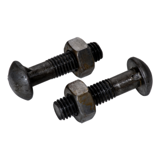 DIN 607 Halbrundschrauben Mu mit Nase inkl. Sechskantmutter Stahl blank M 12x30 100 Stück