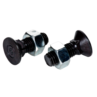 DIN 608 Senkschrauben Mu niedriger Vierkantansatz Stahl 8.8 inkl. Mutter M 10x25 200 Stück