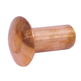 DIN 662 Linsenniete Kupfer 3,5x8 1000 Stück