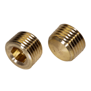 DIN 906 Verschlussschrauben Innensechskant Kegelgewinde Zoll Stahl Messing R 1/2 50 Stück