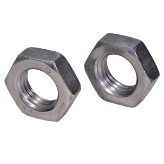 DIN 936 Sechskantmuttern Linksgewinde niedrige Form Stahl  14 H blank M 10 100 Stück