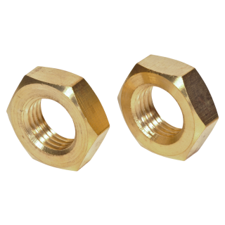 DIN 936 Sechskantmuttern Feingewinde niedrige Form Messing M 18x1,5 25 Stück