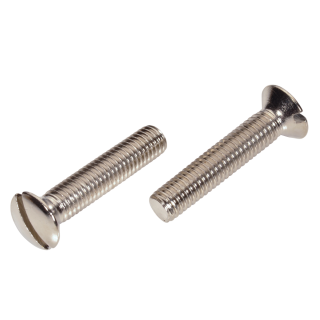 DIN 964 Linsensenkschrauben mit Schlitz Messing vernickelt M 5x40 200 Stück