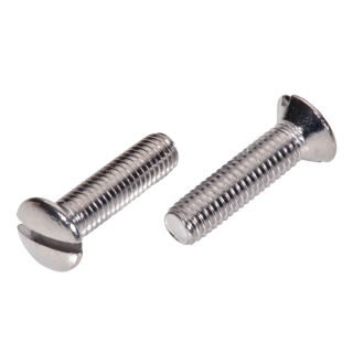 DIN 964 Linsensenkschrauben mit Schlitz Messing verchromt M 6x10 200 Stück