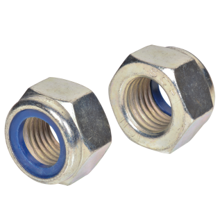 Sechskantsicherungsmuttern DIN 985 Kl.10 verzinkt Kunststoffring niedrige Form M 18 50 Stück