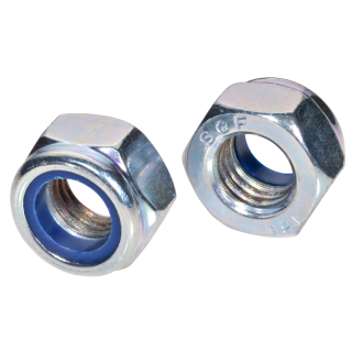 Sechskantsicherungsmuttern DIN 985 verzinkt DiSP Kunststoffring niedrige Form M 8 1000 Stück