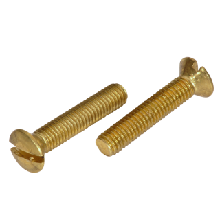ISO 2010 Linsensenkschrauben Schlitz Messing M 6x20 200 Stück